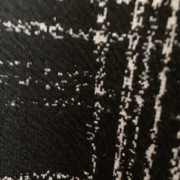 LAST CHANCE * Ann Taylor 1/4 Zip Bell Sleeve Jacket Top L Black White Checked - Picture 4 of 5